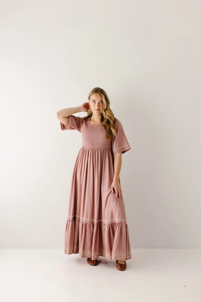 Jalene Smocked Bodice Maxi Dress