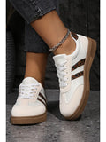Textured Woven Leopard Patchwork Flat Sneaker