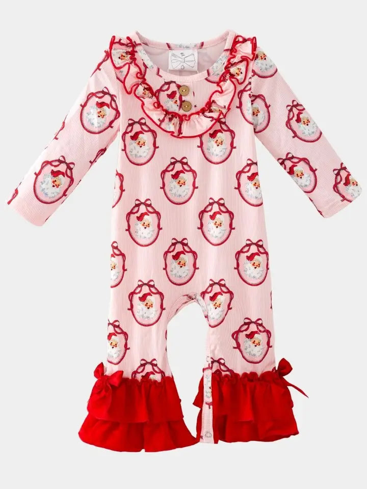 Vintage Santa Christmas Infant Romper