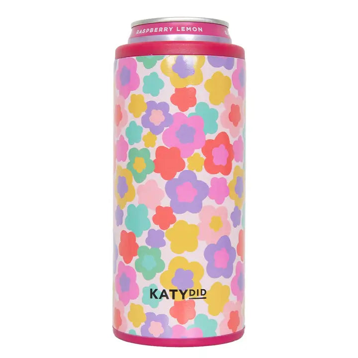 Groovy Flowers Tall Can Cooler