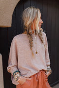 Fly with Me Batwing Sleeve Fall Knit Sweater - Sand