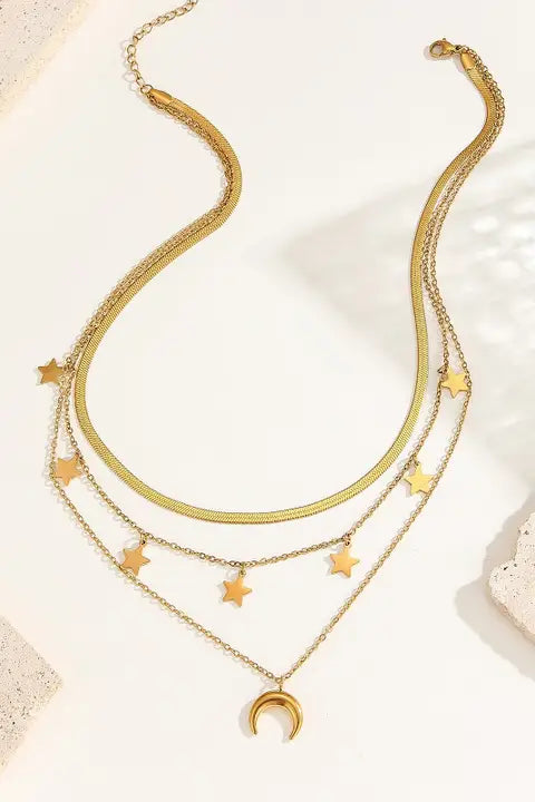Gold Plated Waterproof Stainless Steel Chain Necklace