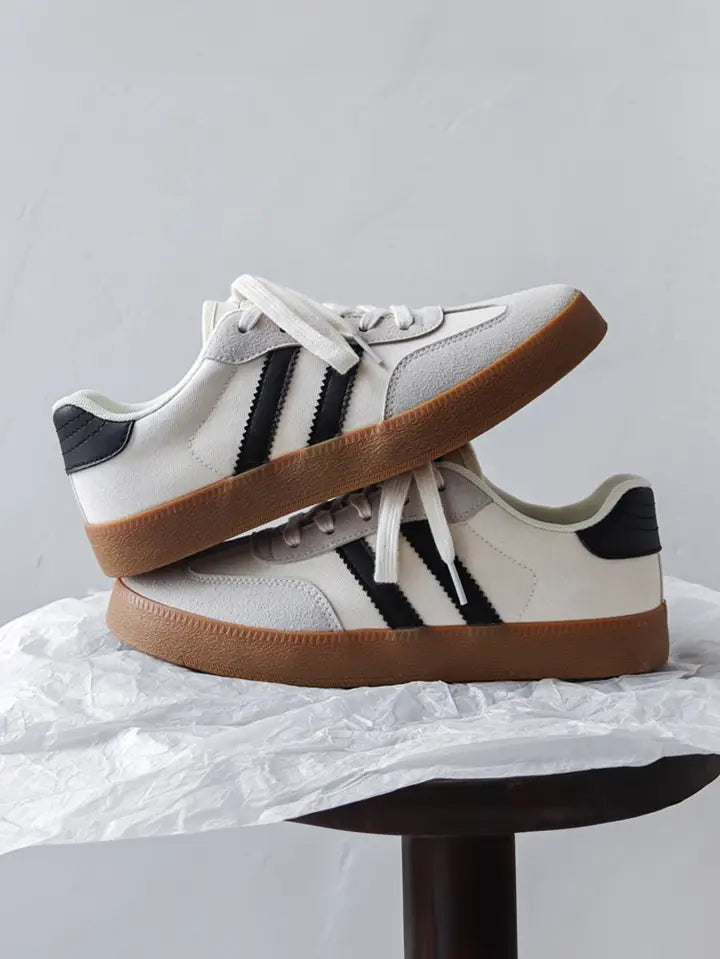 Striped Lace Up Sneakers