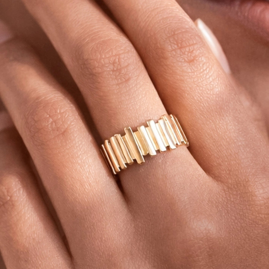 18K Gold Plated Waterproof Stainless Steel Ring