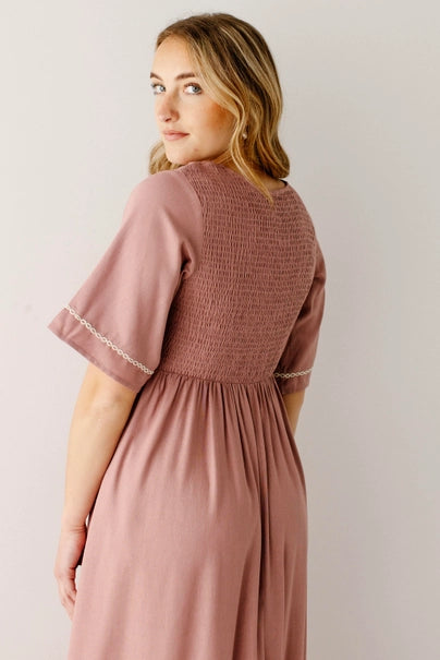 Jalene Smocked Bodice Maxi Dress
