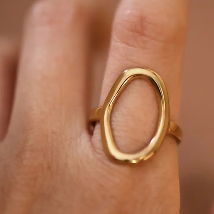 Gold Plated Waterproof Stainless Steel Ring