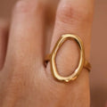 Gold Plated Waterproof Stainless Steel Ring