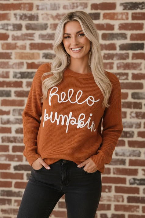 Hello Pumpkin Crewneck Sweater