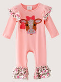 Pretty in Pink Cow Infant Romper